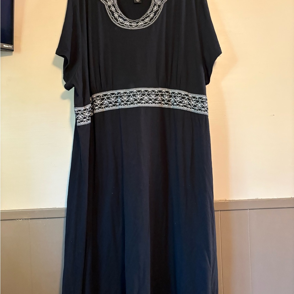 Maggie Barnes Black Dress with White Detailing